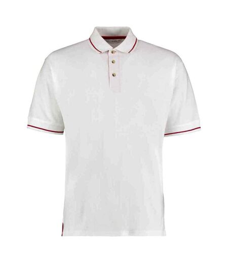Kustom Kit Mens Polo Shirt (White/Red)