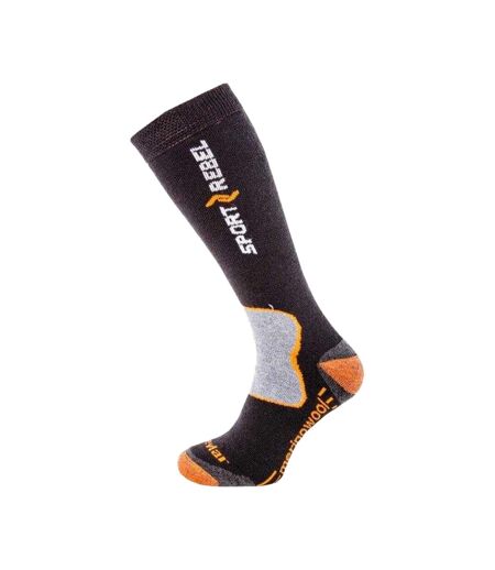 Chaussettes Patinage Adulte Noir Orange Gris Sportrebel
