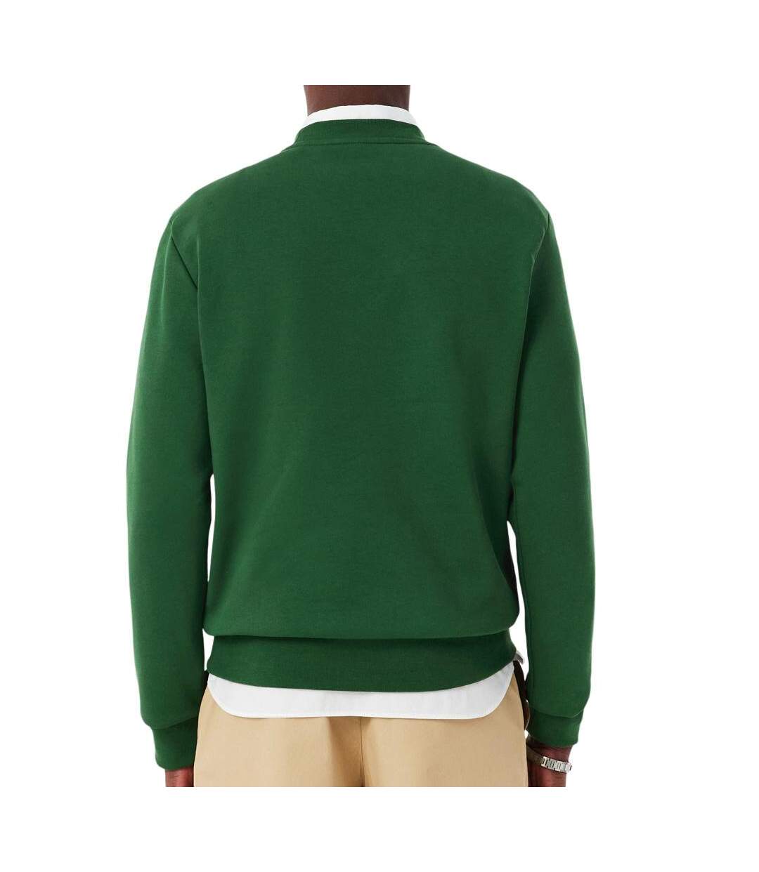 Sweat vert foncé homme lacoste sh9608-2