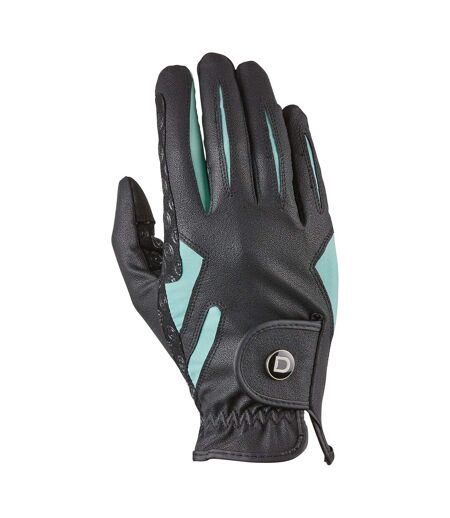 Dublin Unisex Cool-it Gel Touch Fastening Riding Gloves (Black/Teal) - UTWB824