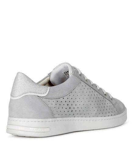 Geox Womens/Ladies Jaysen Suede Sneakers (Ice Grey/White) - UTFS9090