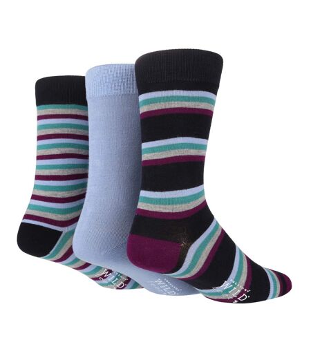 Wildfeet - 6 Paires Homme Chaussettes Bambou Rayures Rigolotes