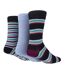 Wildfeet - 6 Paires Homme Chaussettes Bambou Rayures Rigolotes-3