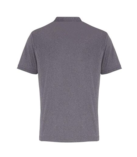Premier Mens Coolchecker Pique Short Sleeve Polo T-Shirt (Grey Melange) - UTRW4401