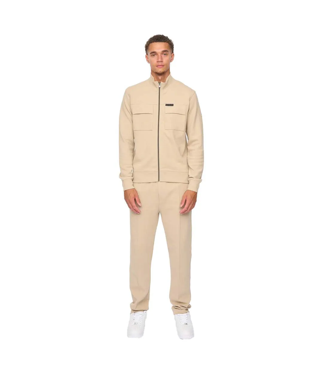 Ensemble Sweat À Capuche Et Pantalon De Jogging Tames Homme Beige Gris Duck And Cover-1