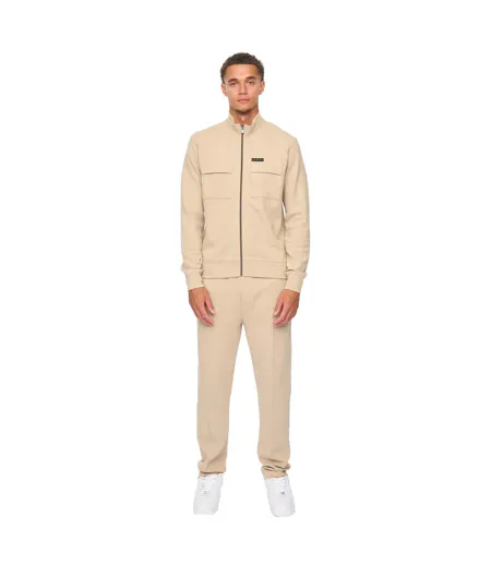 Ensemble Sweat À Capuche Et Pantalon De Jogging Tames Homme Beige Gris Duck And Cover