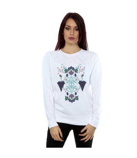 Disney Sweatshirt Mary Poppins Collage Floral Womens/Ladies (Blanc) - UTBI47556