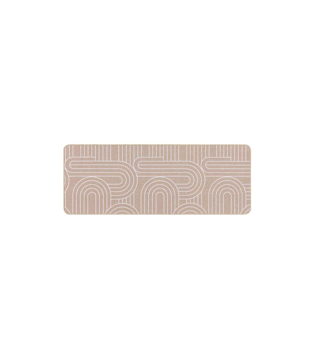 Tapis Déco Imprimé Modul 45x120cm Naturel & Blanc-1