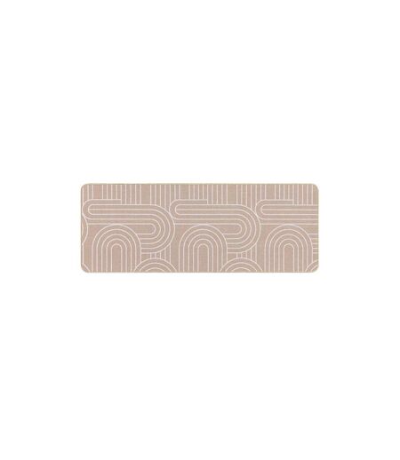 Tapis Déco Imprimé Modul 45x120cm Naturel & Blanc
