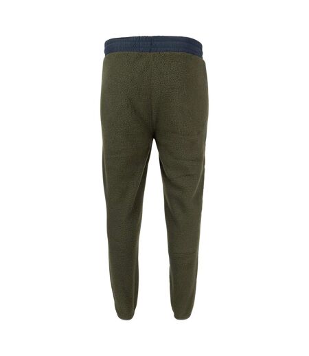 Mens Sherpa Fleece Jogging Bottoms Green Speero
