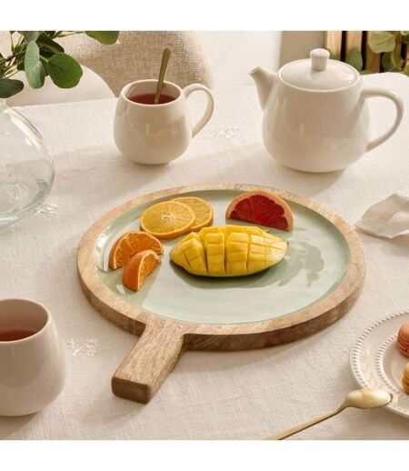 Assiette de Présentation en Bois Inaya 40cm Vert