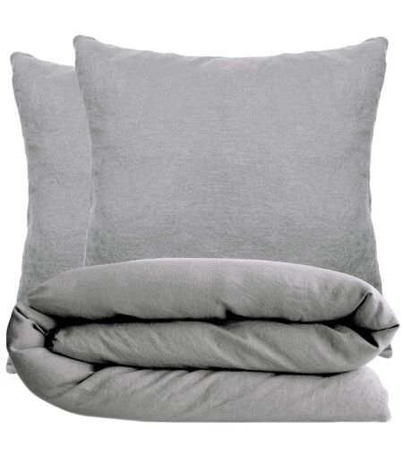Parure de lit coton lavé PALACE Taie 65x65 cm