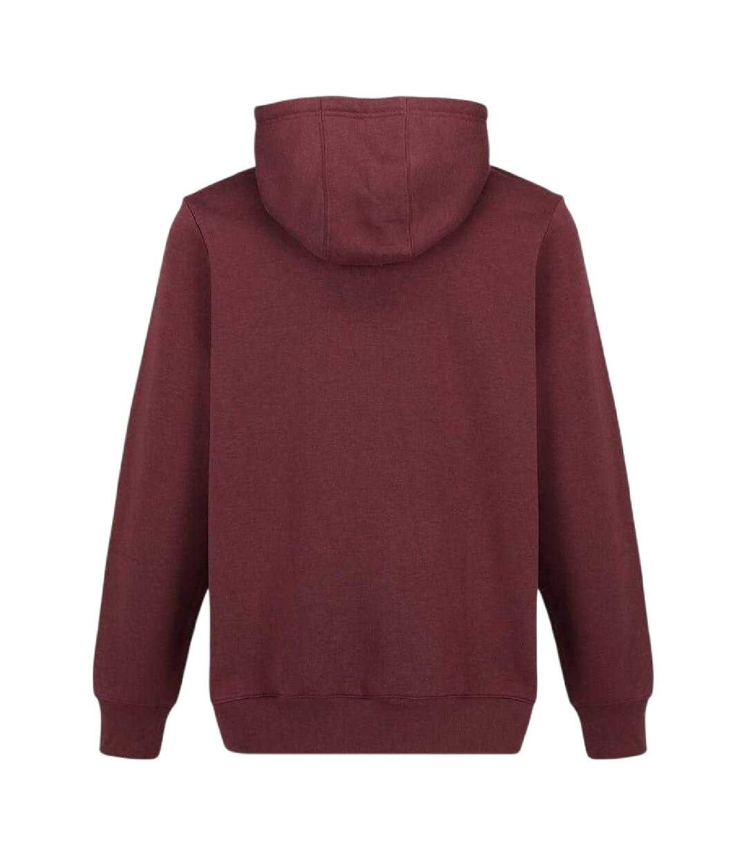 Mens Polycotton Full Zip Hoodie Burgundy Slazenger-2