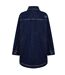 Womens/ladies Longline Denim Jacket Navy Faded Hugo-2