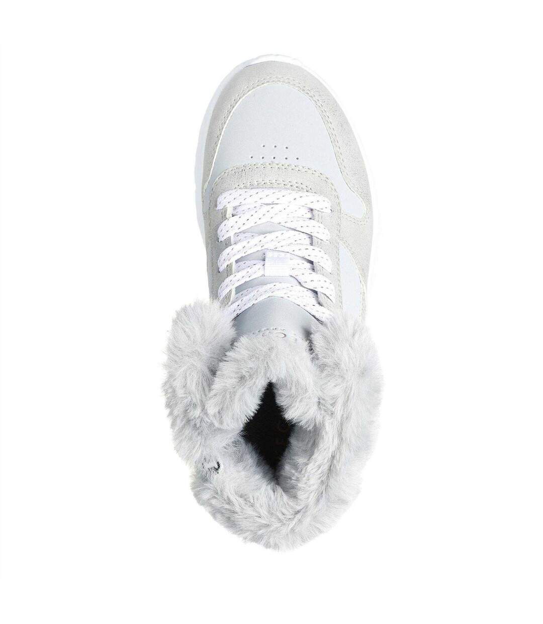Childrens/kids Uno Lite High Top Trainers Grey Skechers-3