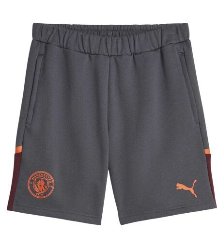 Mens Casuals Elasticated Manchester City Fc Football Shorts Grey Puma