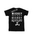 Disney Femme/Ladies - Mickey Mouse Sitting Cotton Boyfriend T-Shirt (Noir) - UTBI36018-1