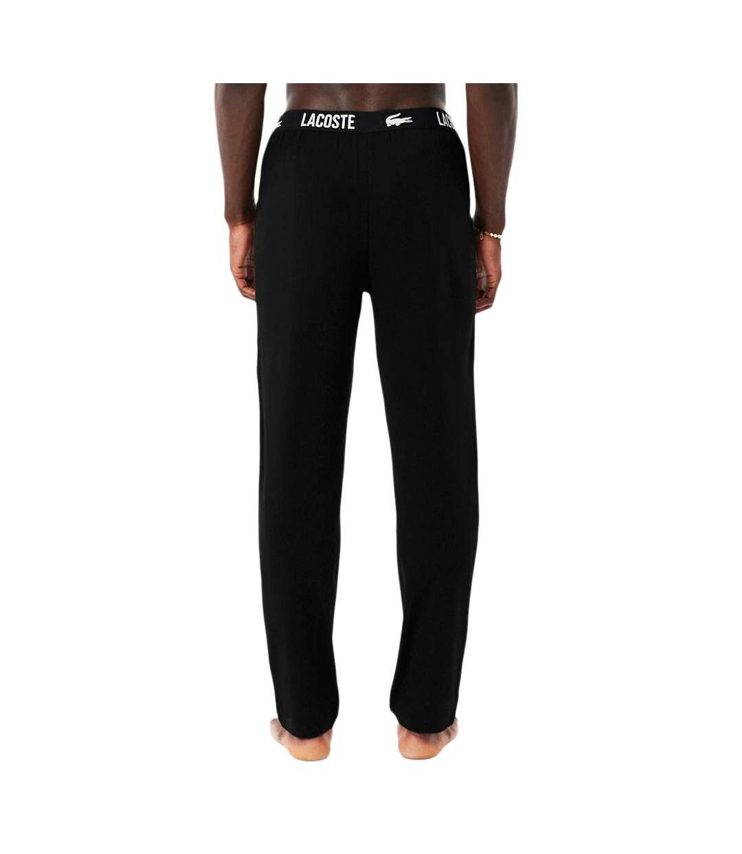 Bas de pyjama noir homme lacoste 3h8302-2