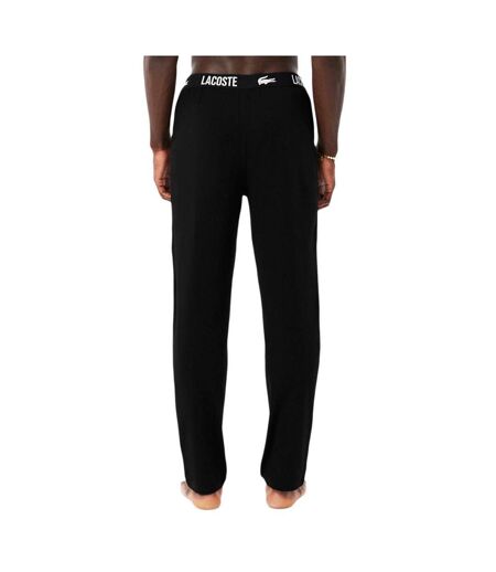 Bas de pyjama noir homme lacoste 3h8302