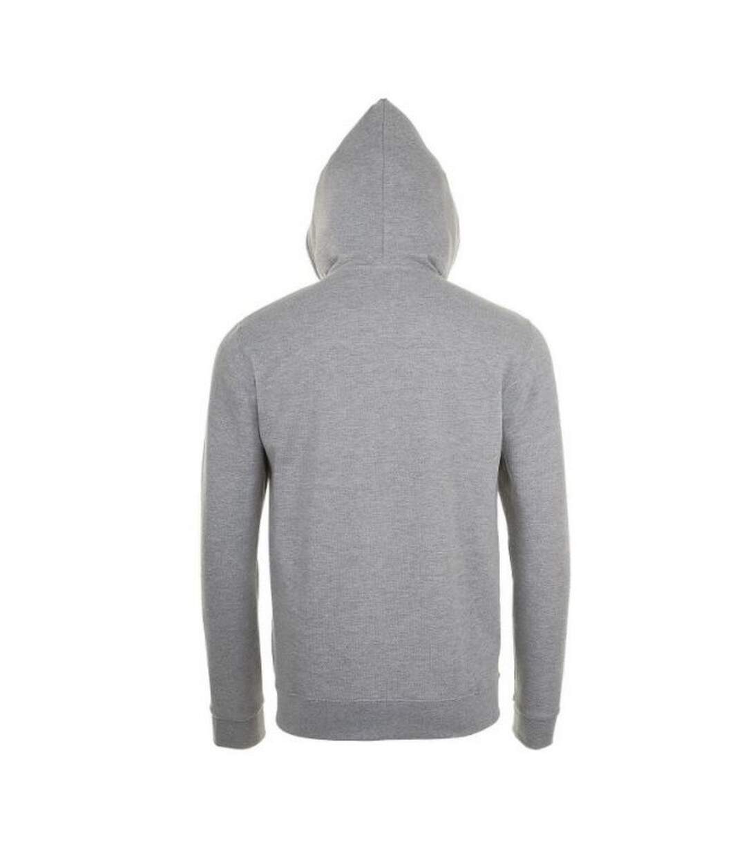 Sweat à capuche et fermeture zippée homme gris marne SOLS-2