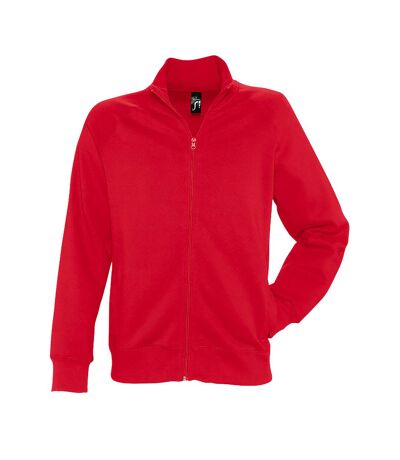 SOLS Mens Sundae Full Zip Sweat Jacket (Red)