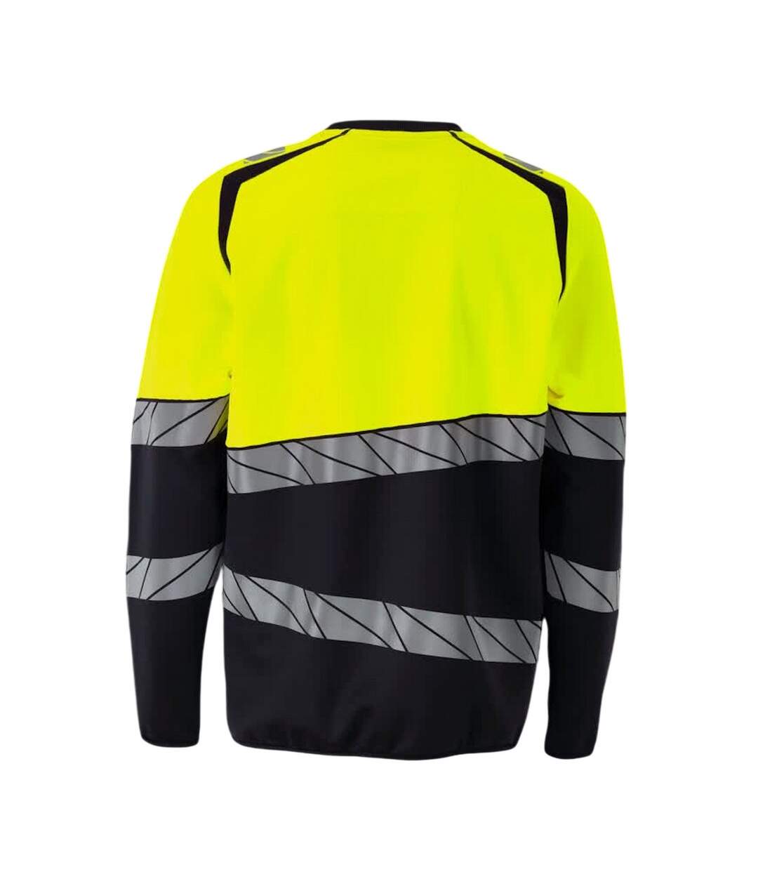Mens Two Toned Hi-vis Modern Sweatshirt Black Yellow Mascot-2