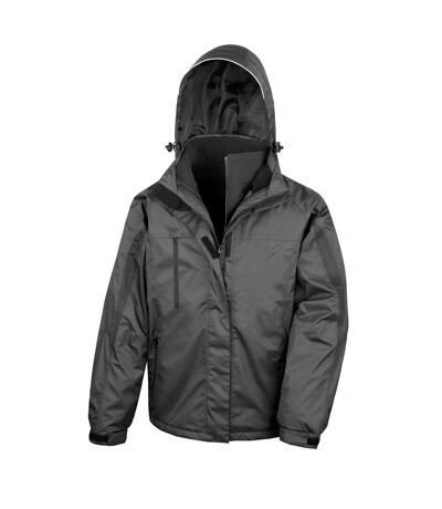 Result Mens 3 In 1 Softshell Waterproof Journey Jacket With Hood (Black / Black) - UTRW3694