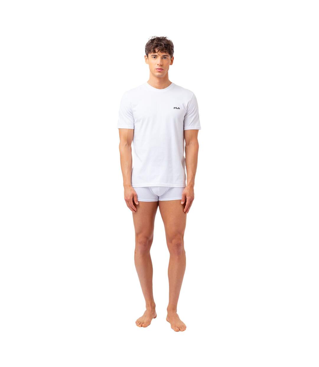 Lot de 2 Maillots de corps col rond homme en coton FU5053 Fila-3