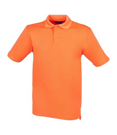Henbury Mens Coolplus® Pique Polo Shirt (Burnt Orange)