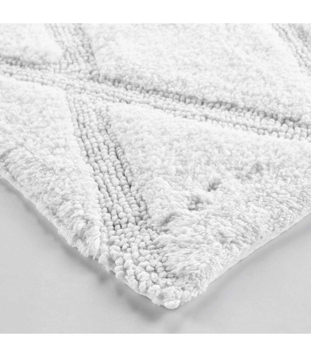 Tapis de Bain Tufté Thais 50x80cm Blanc-3