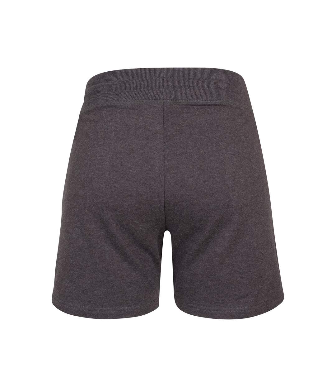 Womens/ladies Terry Heather Plain Shorts Charcoal Build Your Brand-2