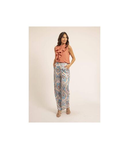 Chemise sans manches col jabot ODESSA - Dona X Lisa