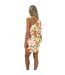 Womens/ladies Floral Ruched Side One Sleeve Mini Dress Multicoloured AX Paris-3