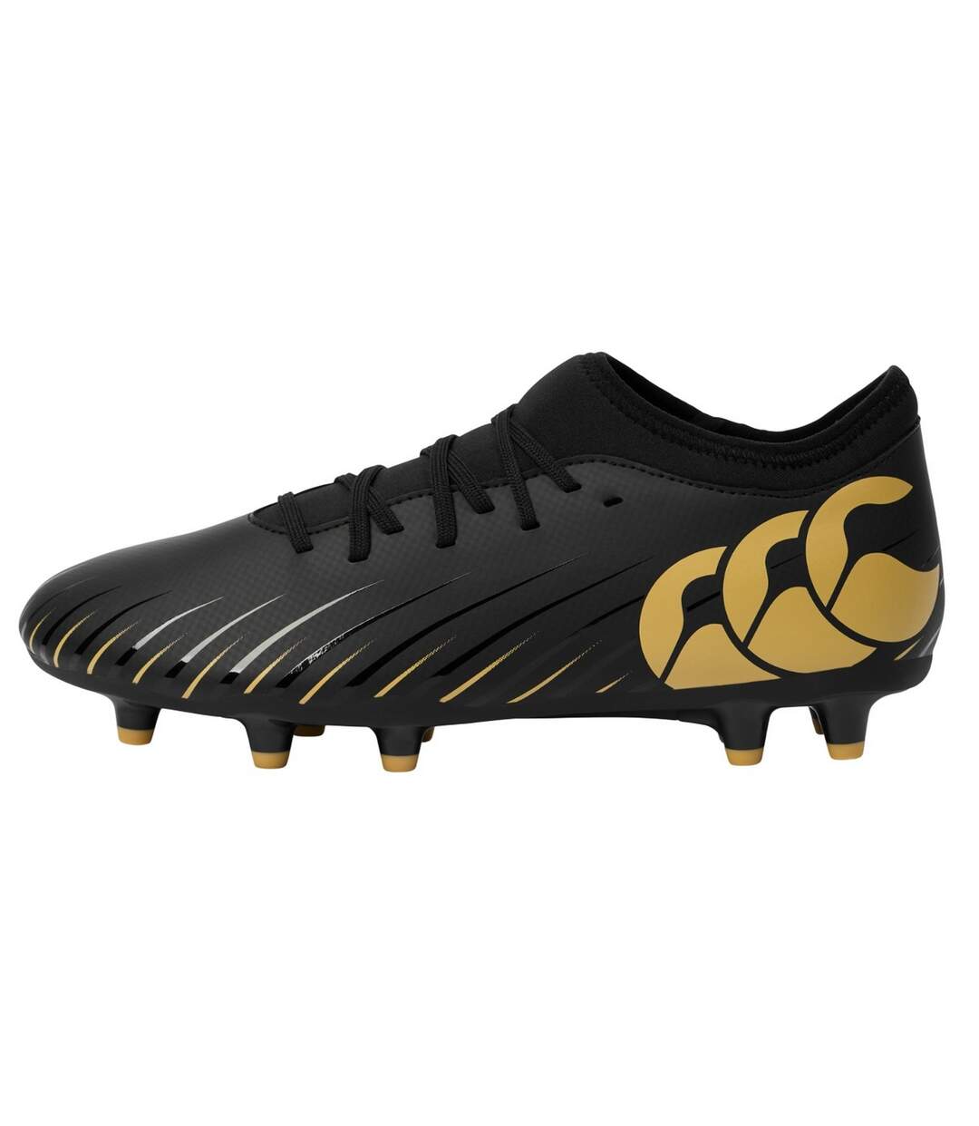 Unisex Adult Speed Falcon Team Firm Ground Rugby Boots Black Canterbury-2