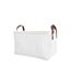 Lot de 3 Paniers de Rangement Velours Côtelé 36cm Blanc-2