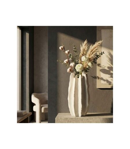 Vase Design en Résine Ester 50cm Blanc