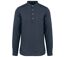 Chemise col mao en lin - Homme - PATS507 - bleu marine-1