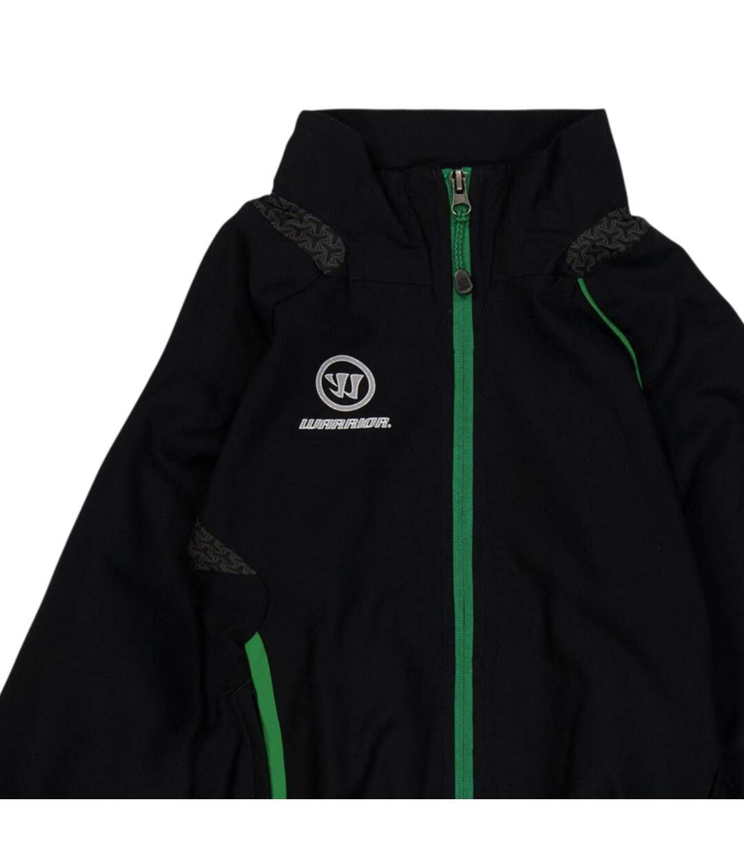 Childrens/kids Performance Training Jacket Black Warrior-3