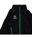 Childrens/kids Performance Training Jacket Black Warrior-3