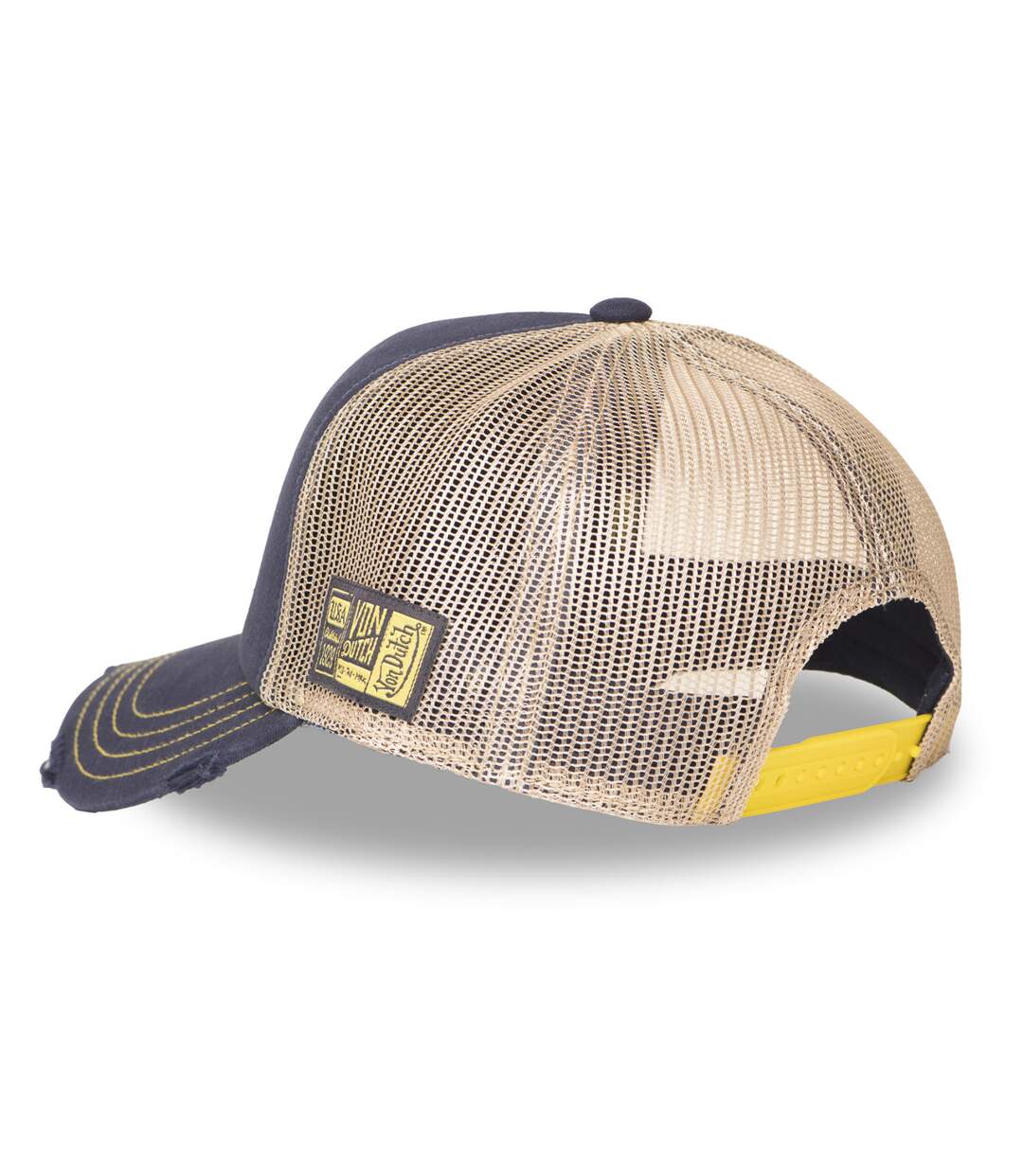 Casquette trucker avec filet effet usé avec print Crew Helmet Vondutch-5
