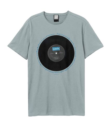 T-shirt live forever adulte bleu Oasis