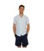 Mens Floral Regular Short-sleeved Shirt Sky Threadbare-2