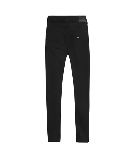 Womens/ladies High Rise Super Skinny Jeans Black Tommy Jeans