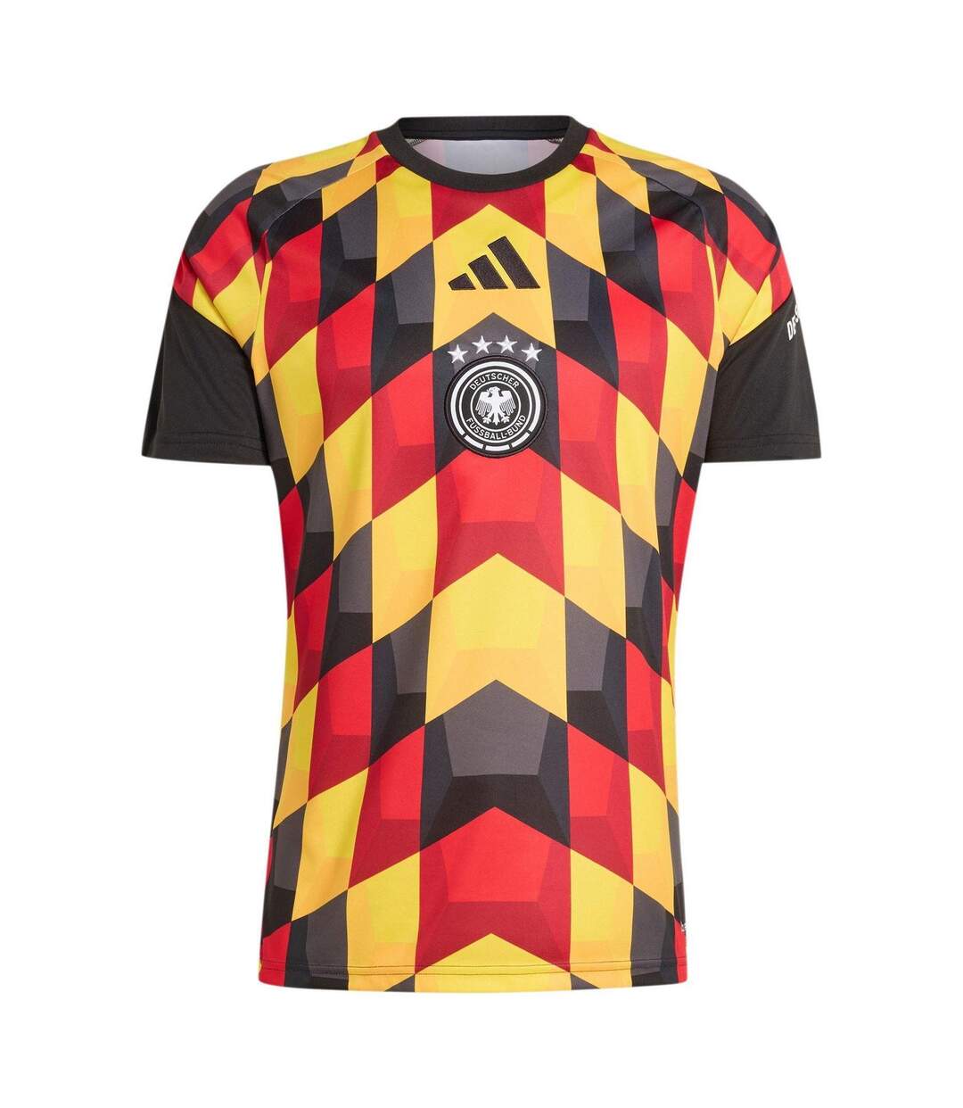 Maillot De Foot Motif/style L´équipe D´allemagne De Football Pre Match Homme Noir Jaune Adidas-2