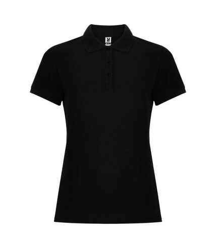 Polo pegaso premium femme noir uni Roly