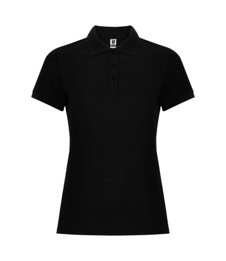 Polo pegaso premium femme noir uni Roly