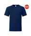 T-shirt iconic hommes bleu marine Fruit of the Loom