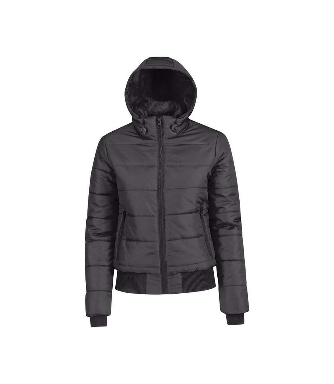 Veste Matelassée Femme Gris Foncé Néon Uni B&C-1