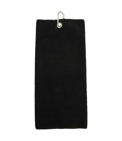 Towel City Microfibre Golf Towel (Black) (One Size) - UTPC3036