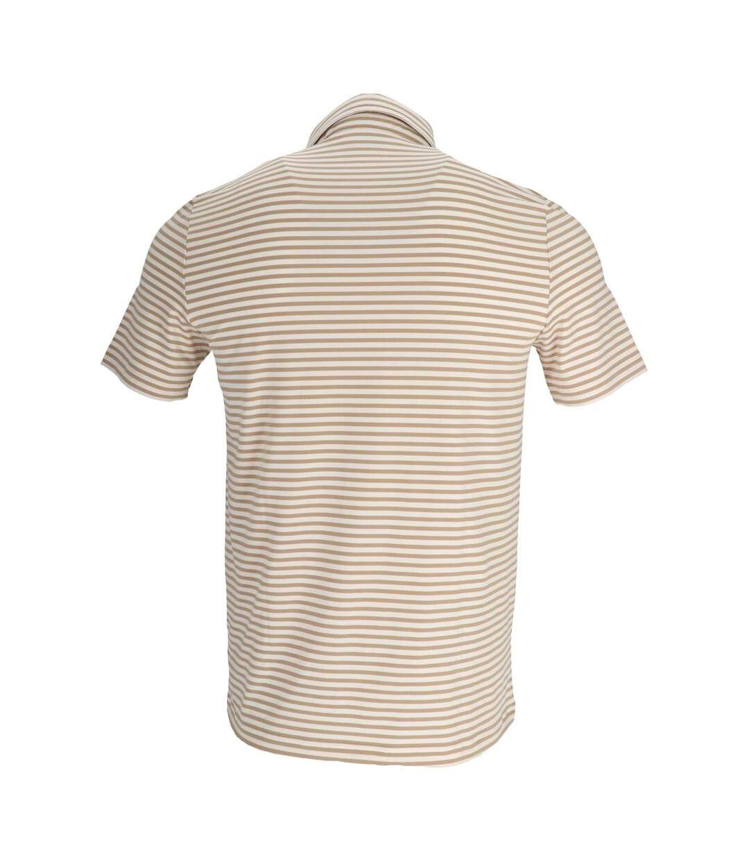Polo Manches Courtes Motif/style À Rayures Homme Orange Blanc Lacoste-2